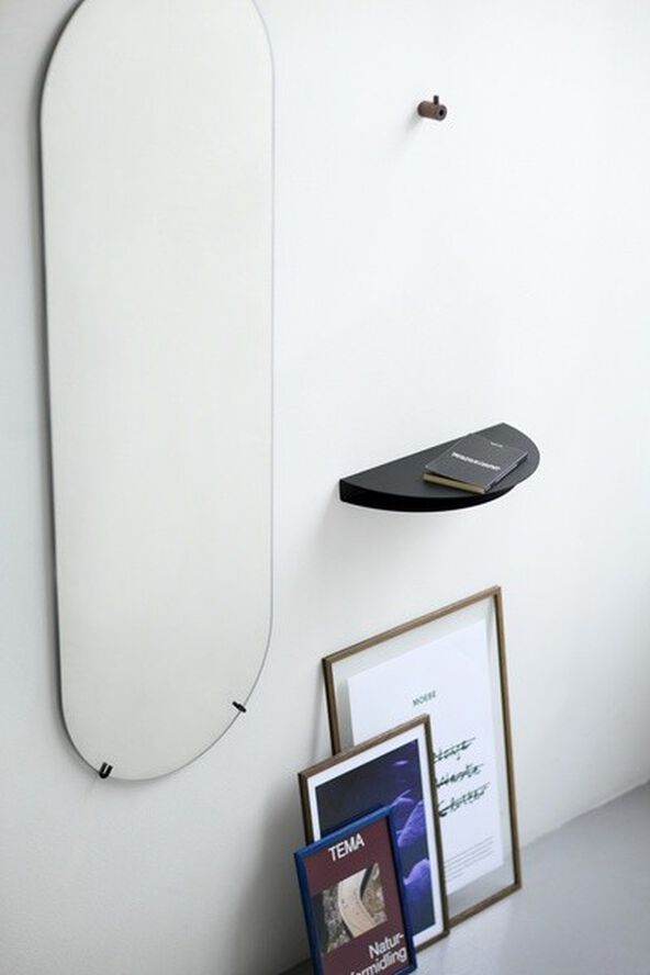 Half Moon Shelf: Black: Large