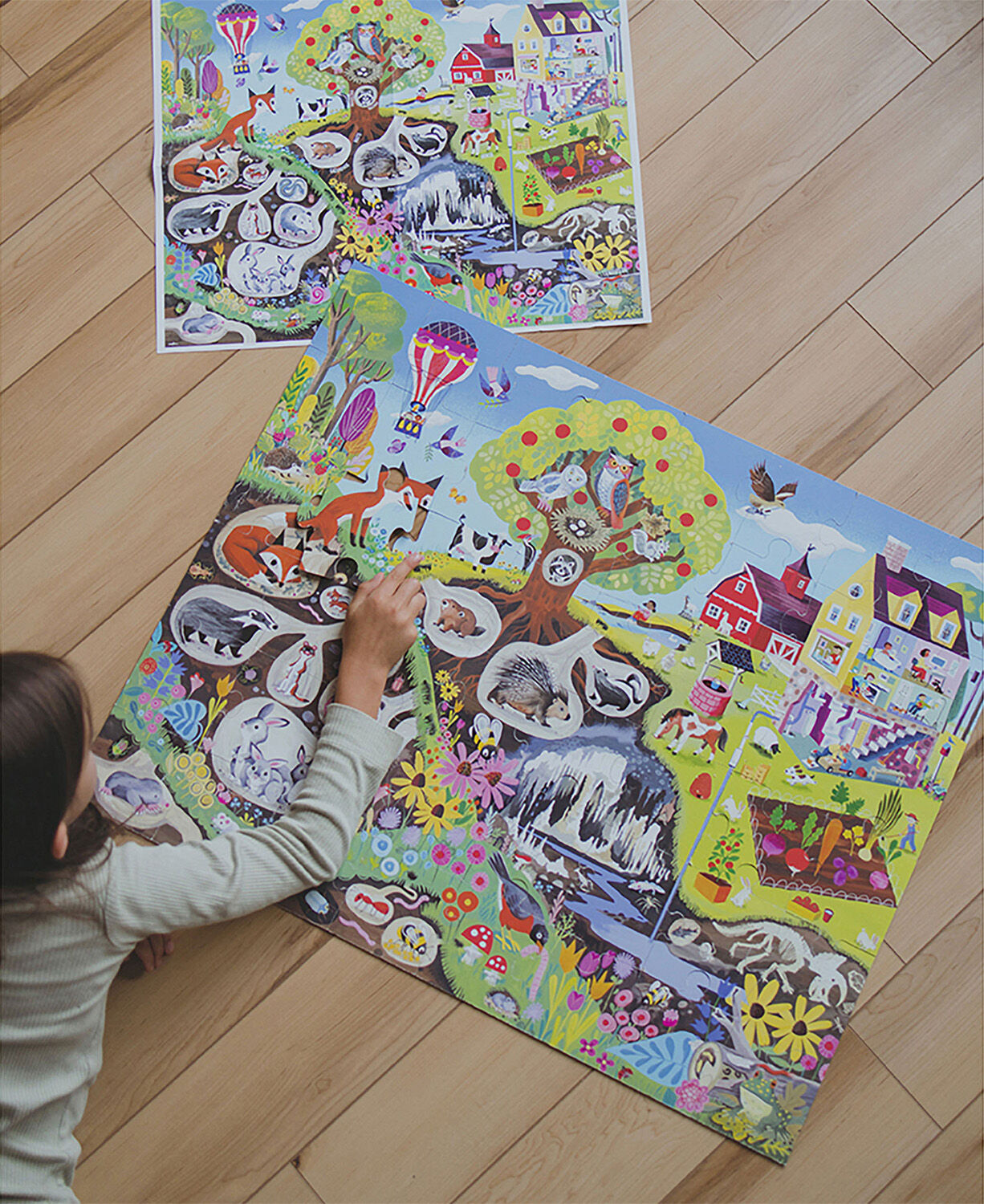 eeBoo - Jumbo puslespil 48 brk - Landet