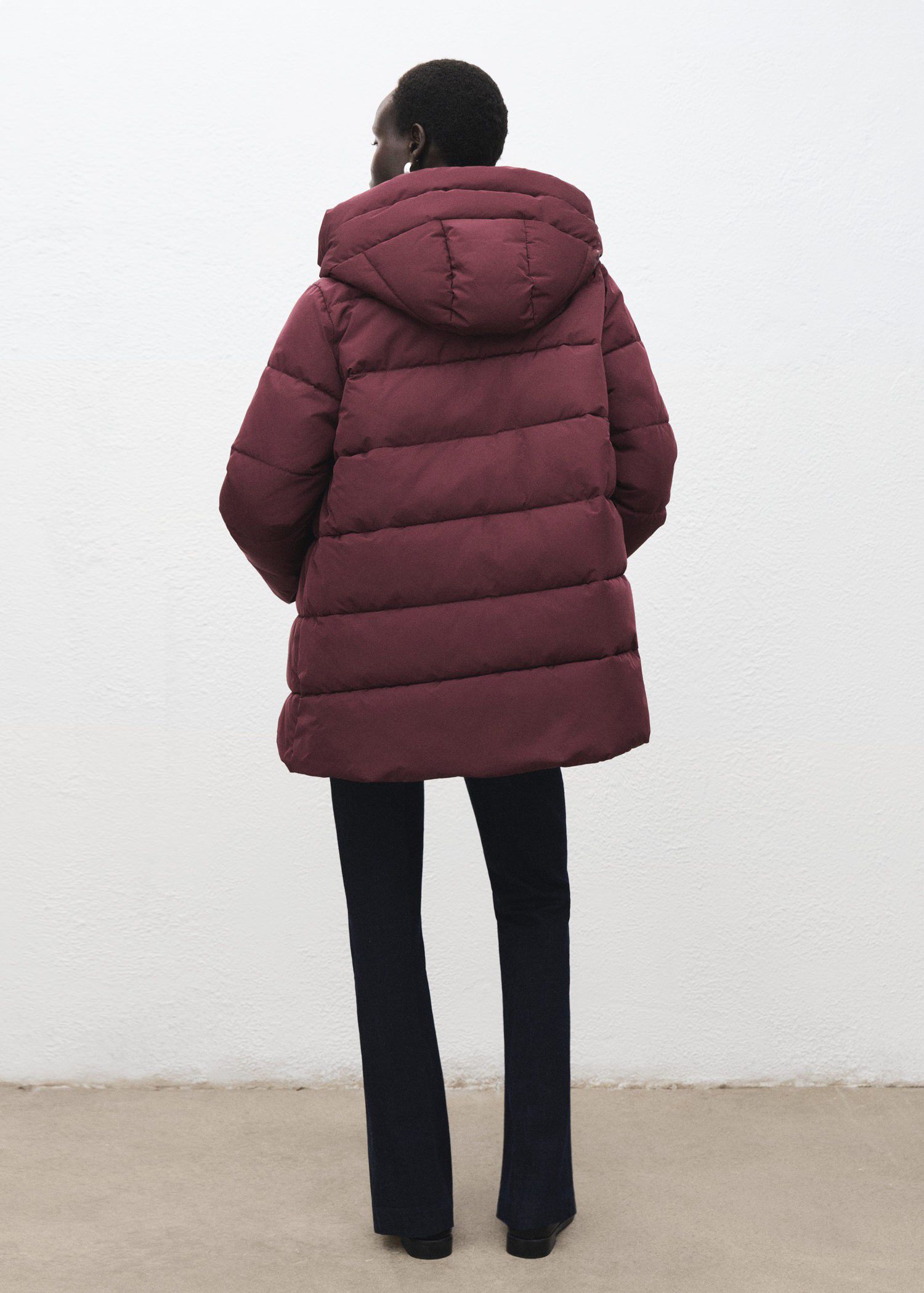 Hood quilted coat