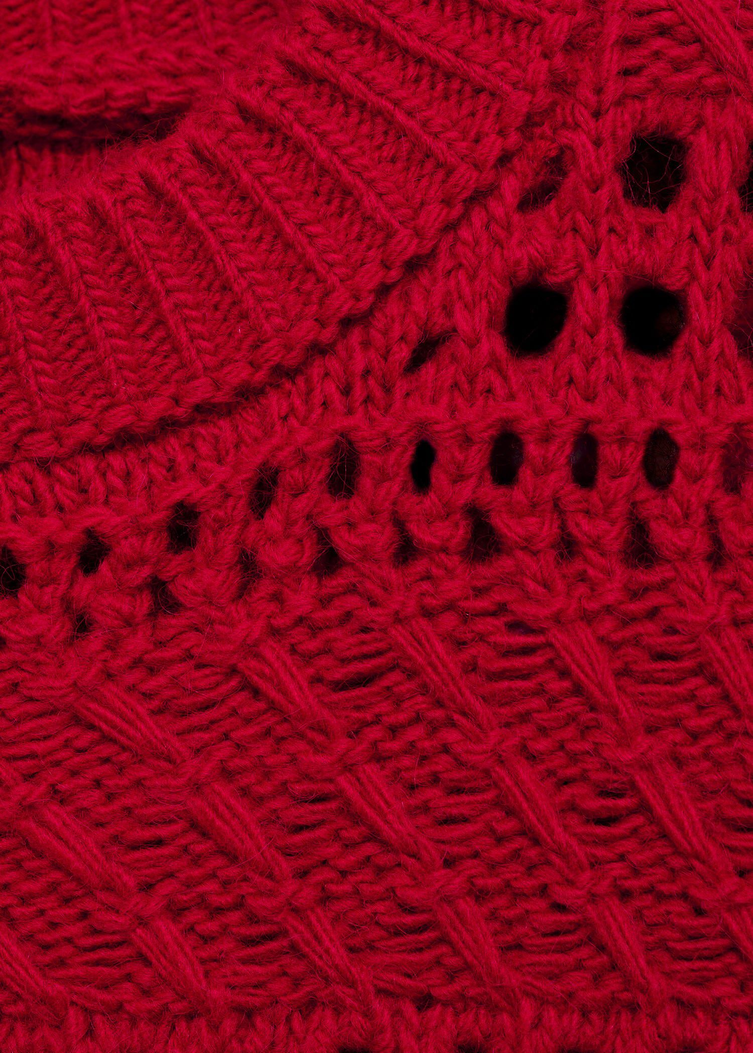 Openwork knit sweater