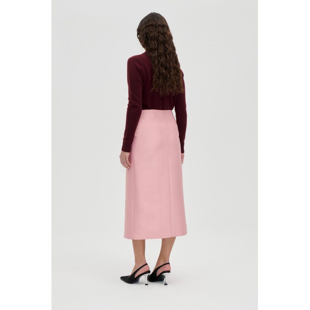2562 Crepon, Pencil Midi Skirt