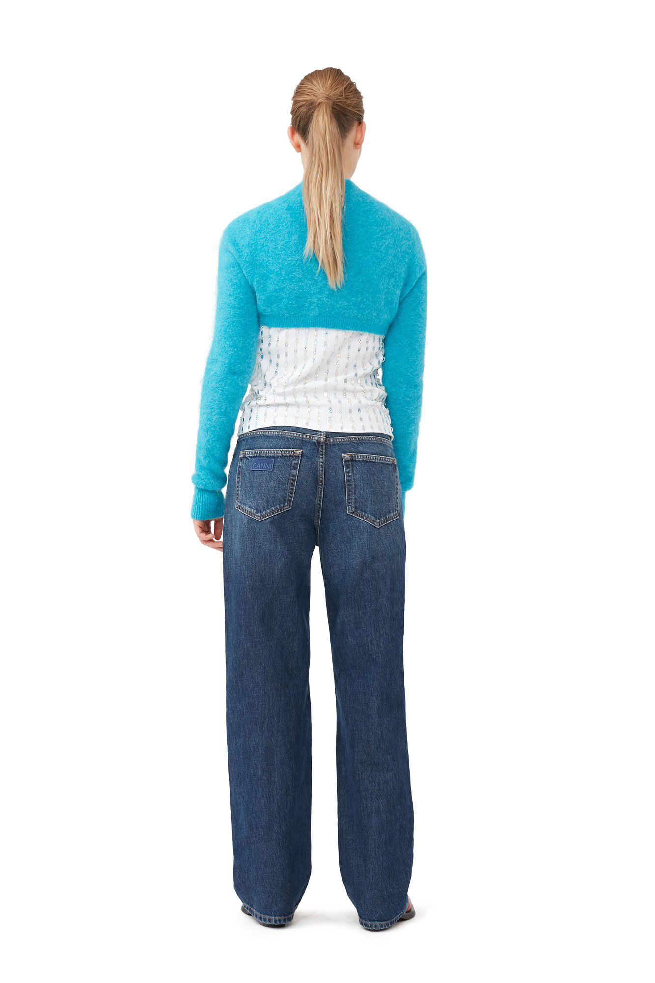 Blue Brushed Alpaca Bolero