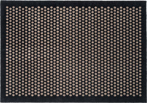 Løber 130x90 cm, dot sort/sand
