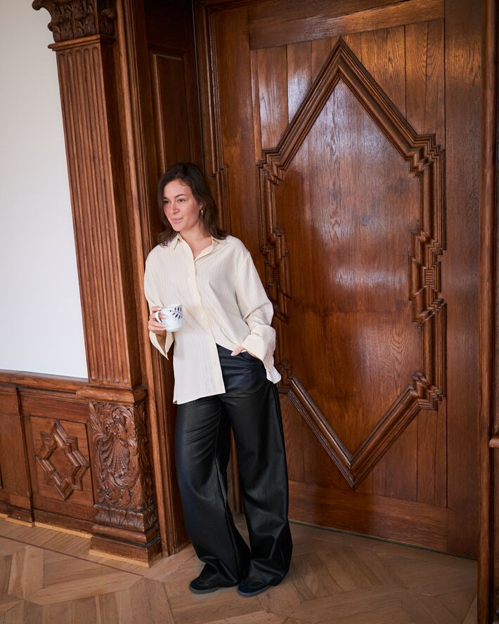 Pinur Faux Leather Pants