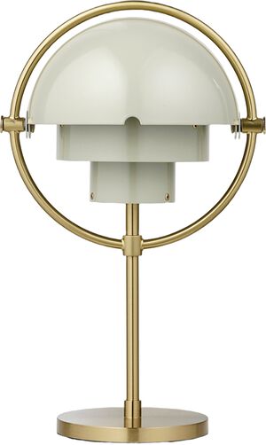 Multi-Lite Portable Lamp, EU Base: Brass, Shade: Pastel Gray