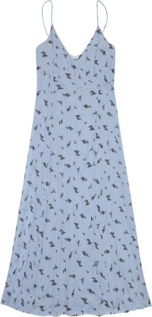 Printed Georgette Strap Wrap Dress