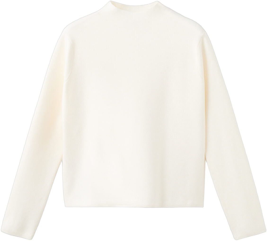 Knitted sweater with perkins neck