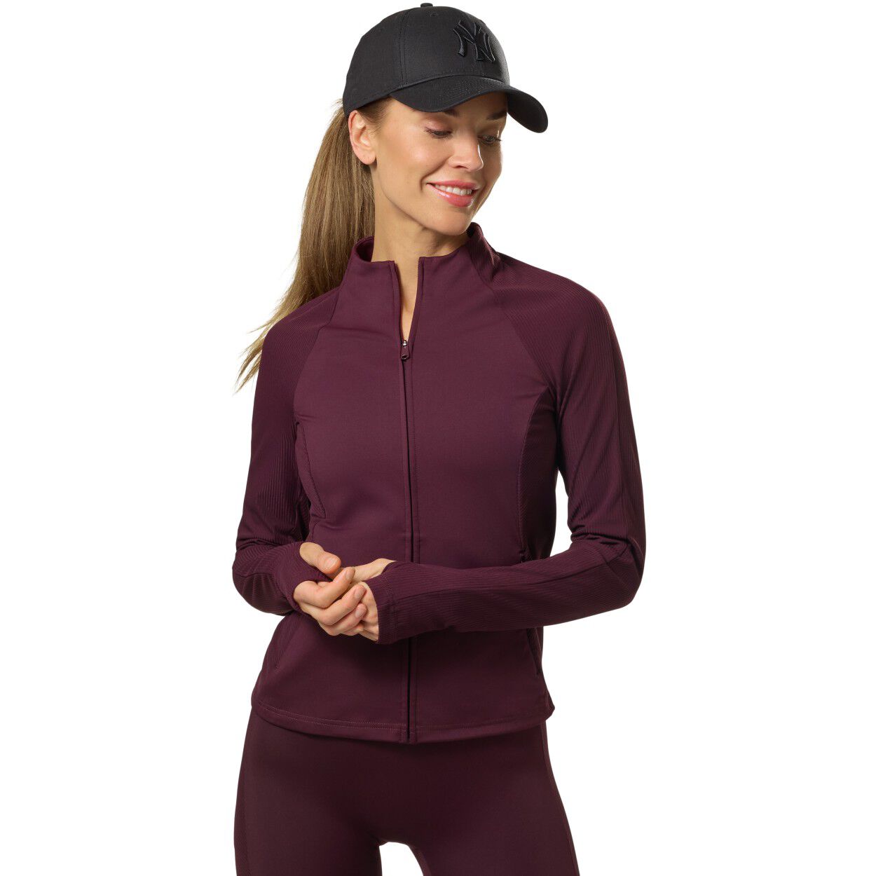 ENE ELLY W RIB ZIP JACKET