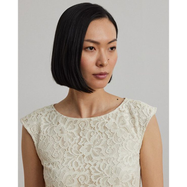 FLORAL CORDED LACE-DRESS