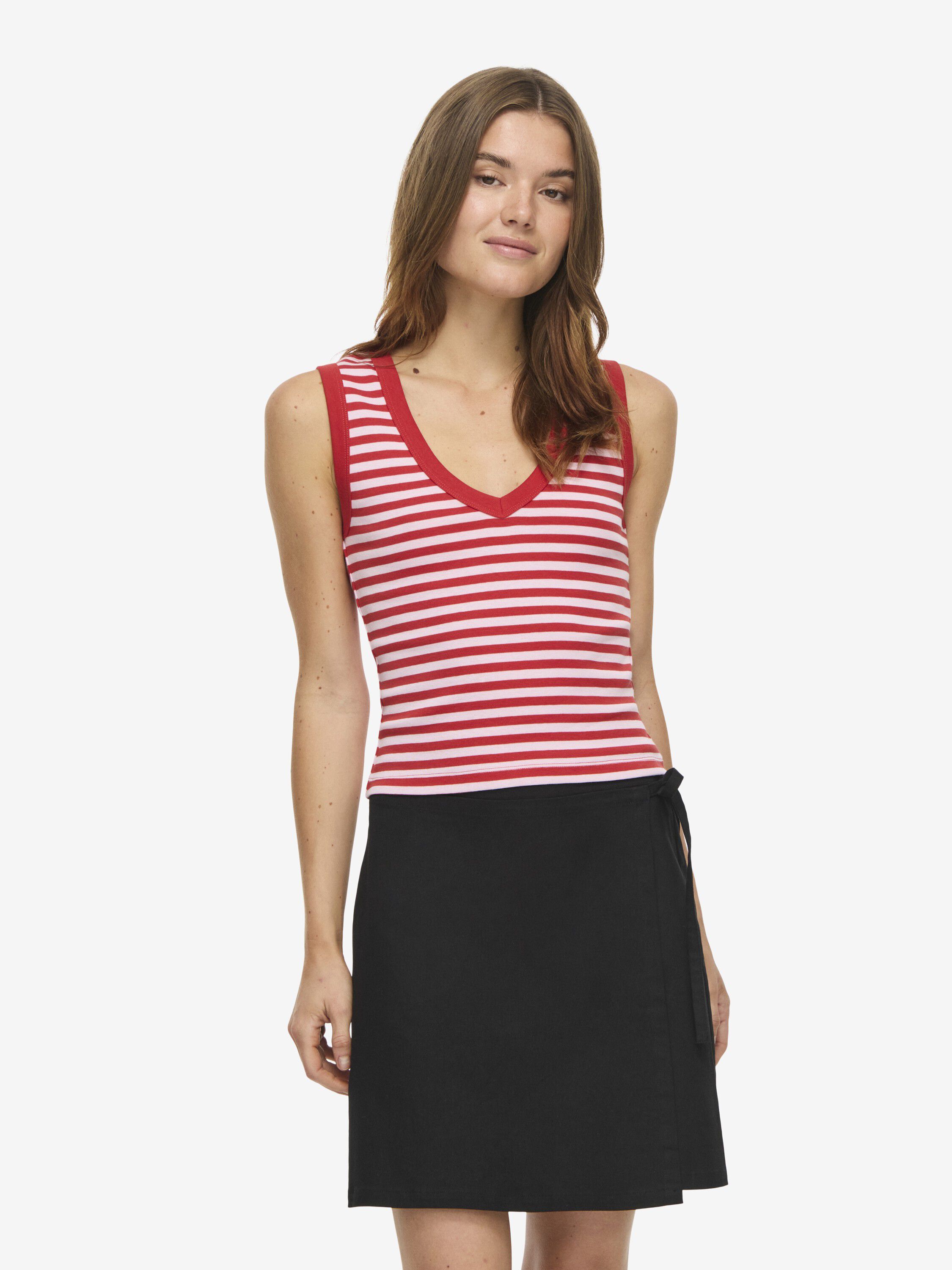Nmstormi S/L V-Neck Top Tnt/18
