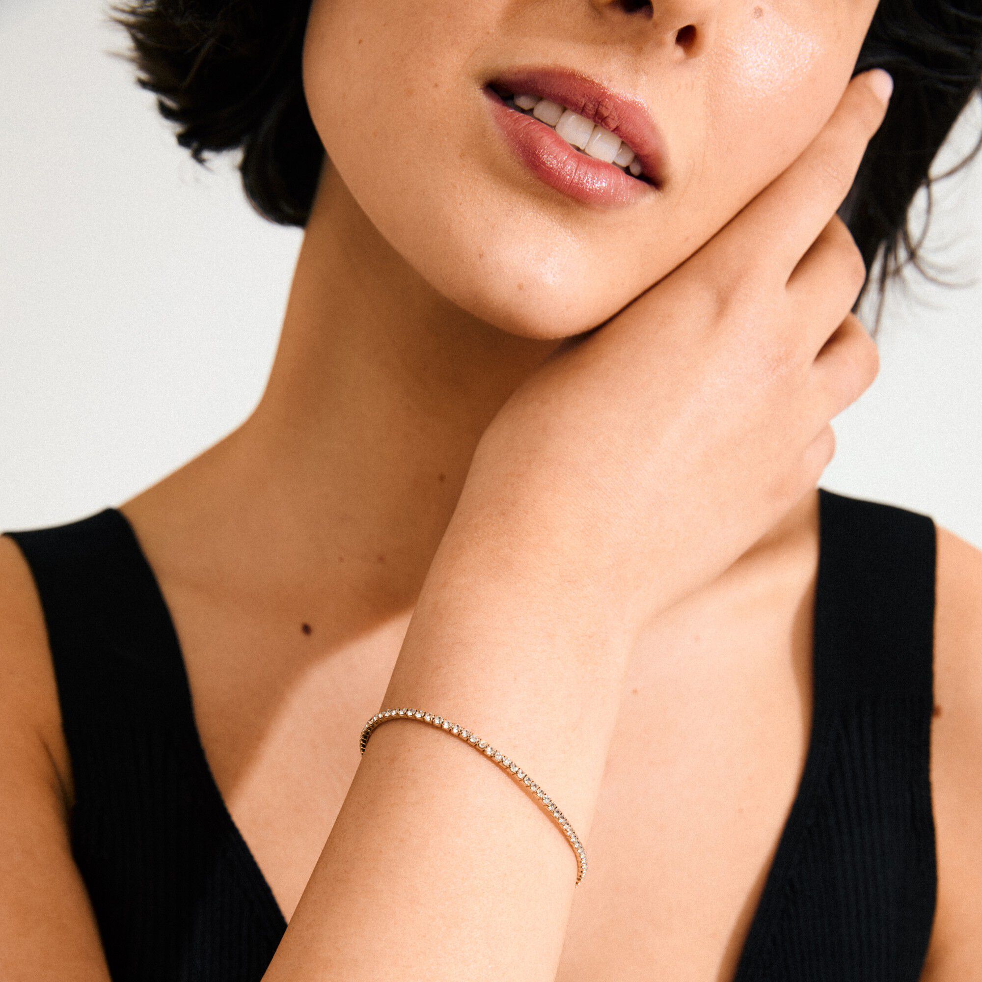 ARASH krystal armb&aring;nd guldbelagt Wh