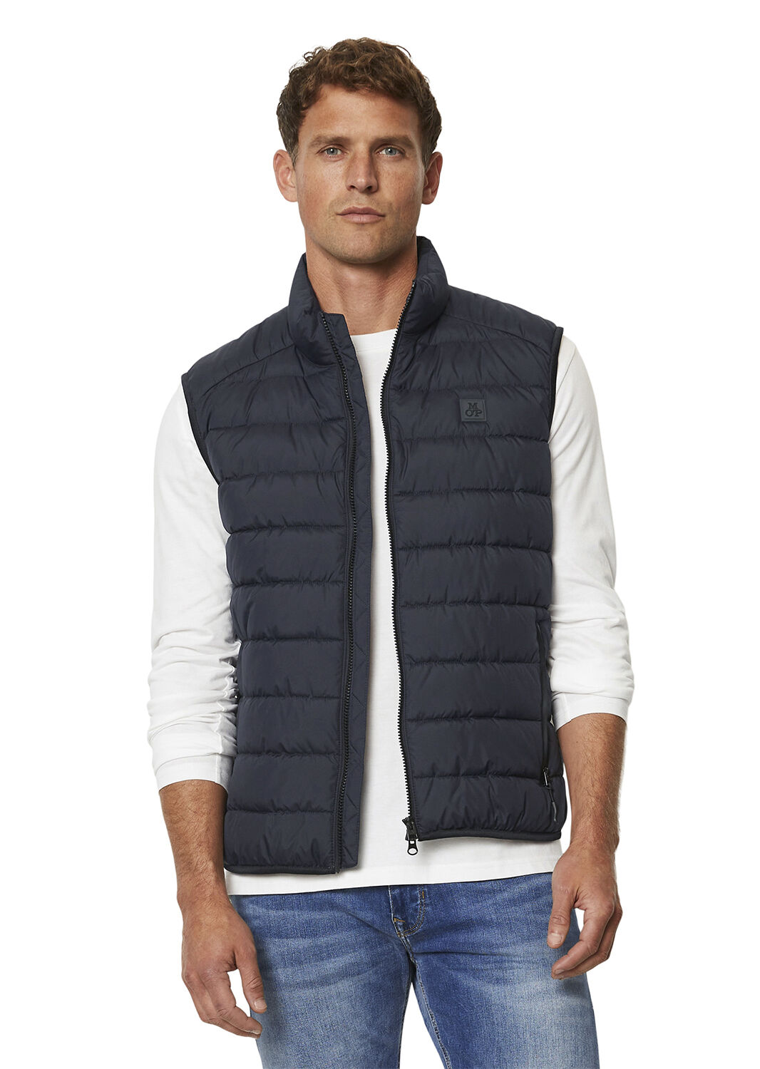 Vest, sdnd, stand-up collar, zip po