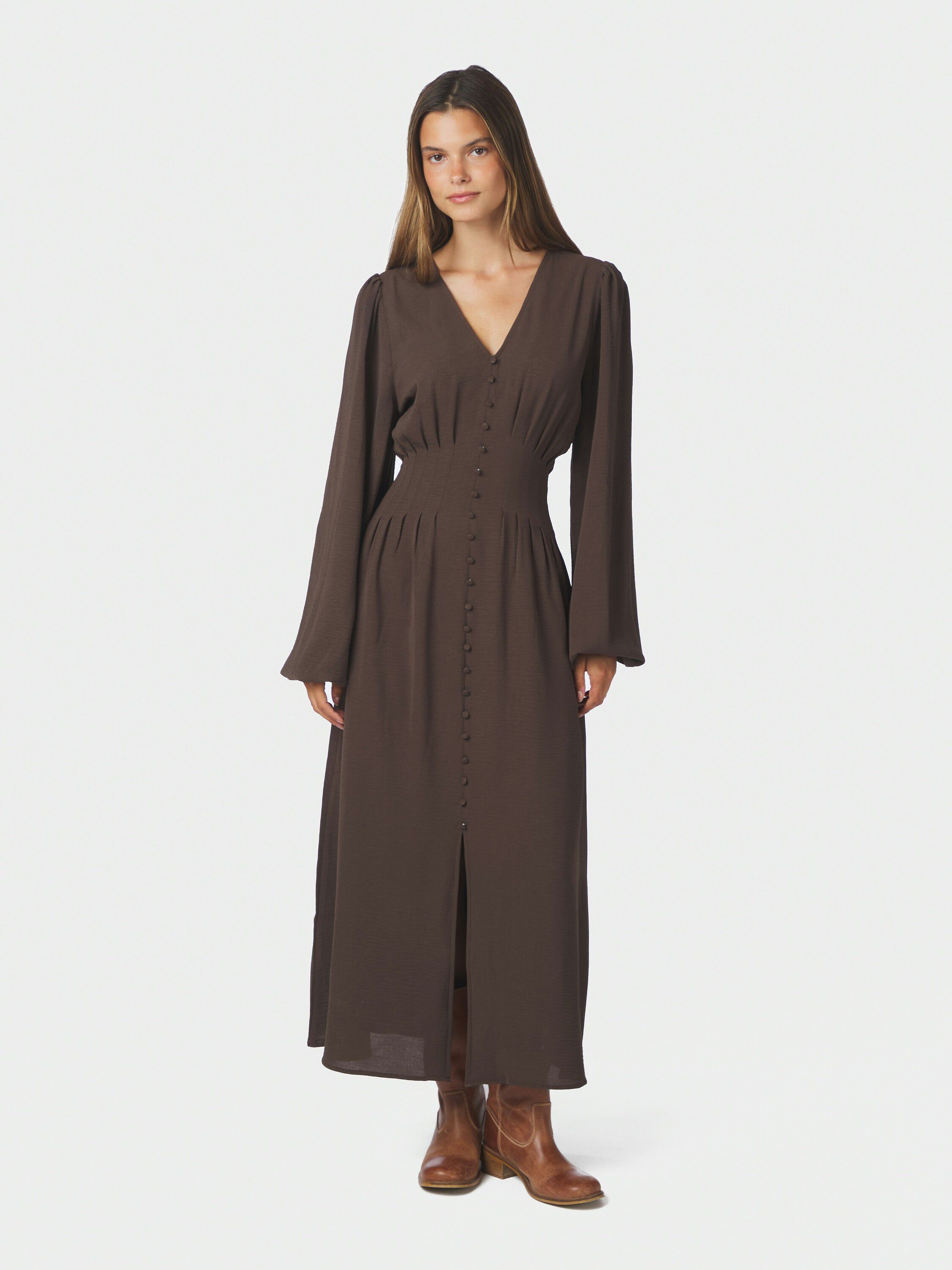 Annelie Solid Crepe Dress