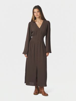 Annelie Solid Crepe Dress
