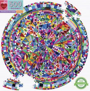 eeBoo - Rundt puslespil 500 brk - Triangle pattern