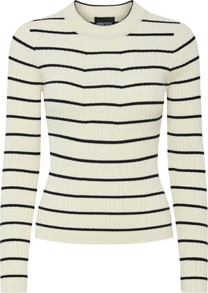 PCCRISTA LS O-NECK KNIT NOOS BC