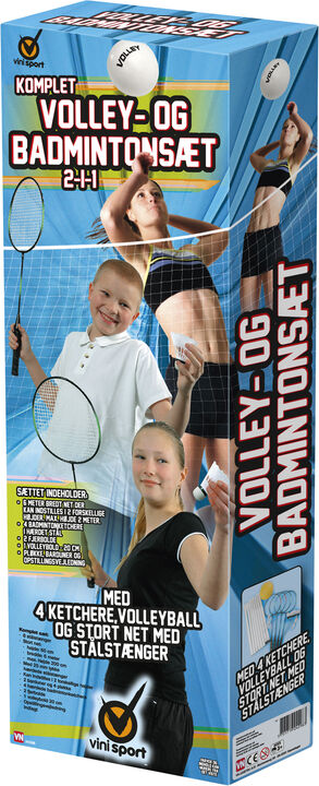 VOLLEY-4xBADMINTON KOMPLT