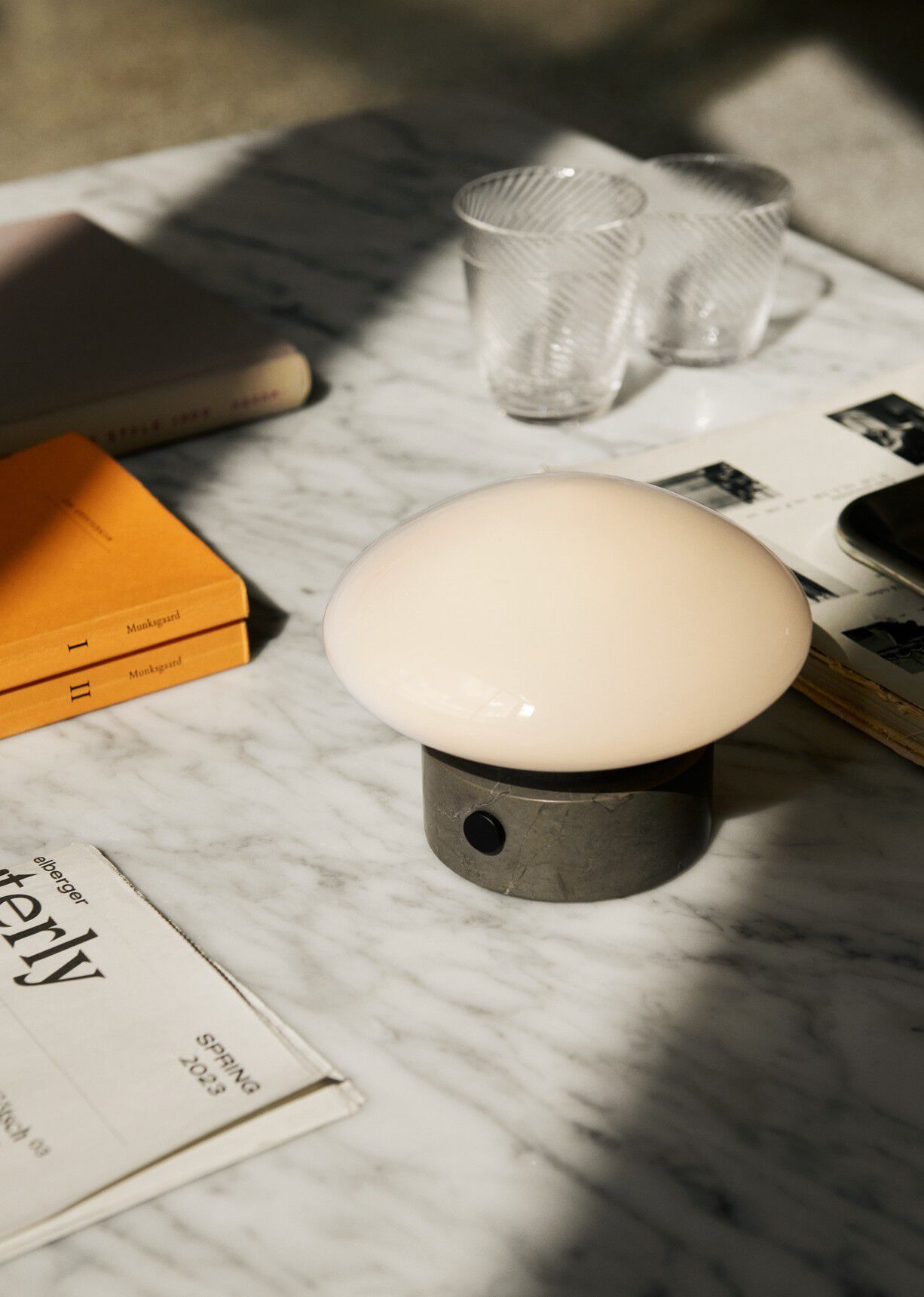 Mist Portable Lamp AP21 Grigio Caldo base