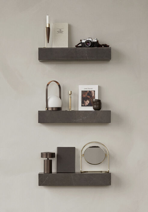 Plinth Shelf, Brown, Grey Kendzo