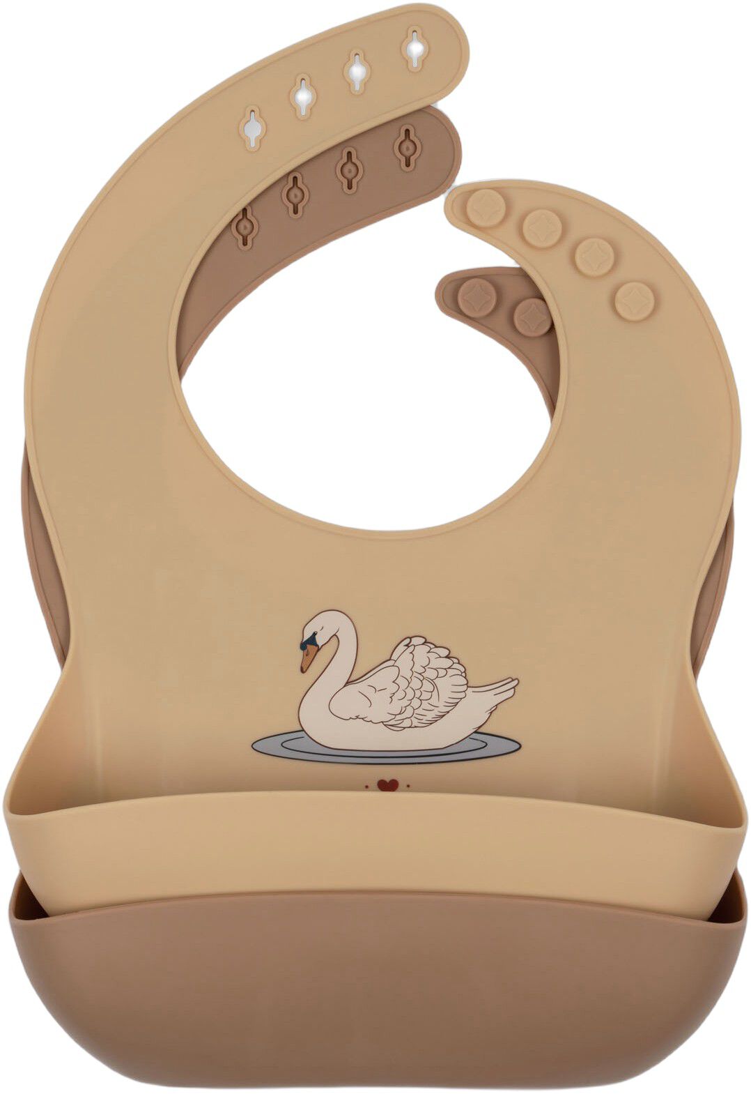2 PACK SILICONE BIB SWAN