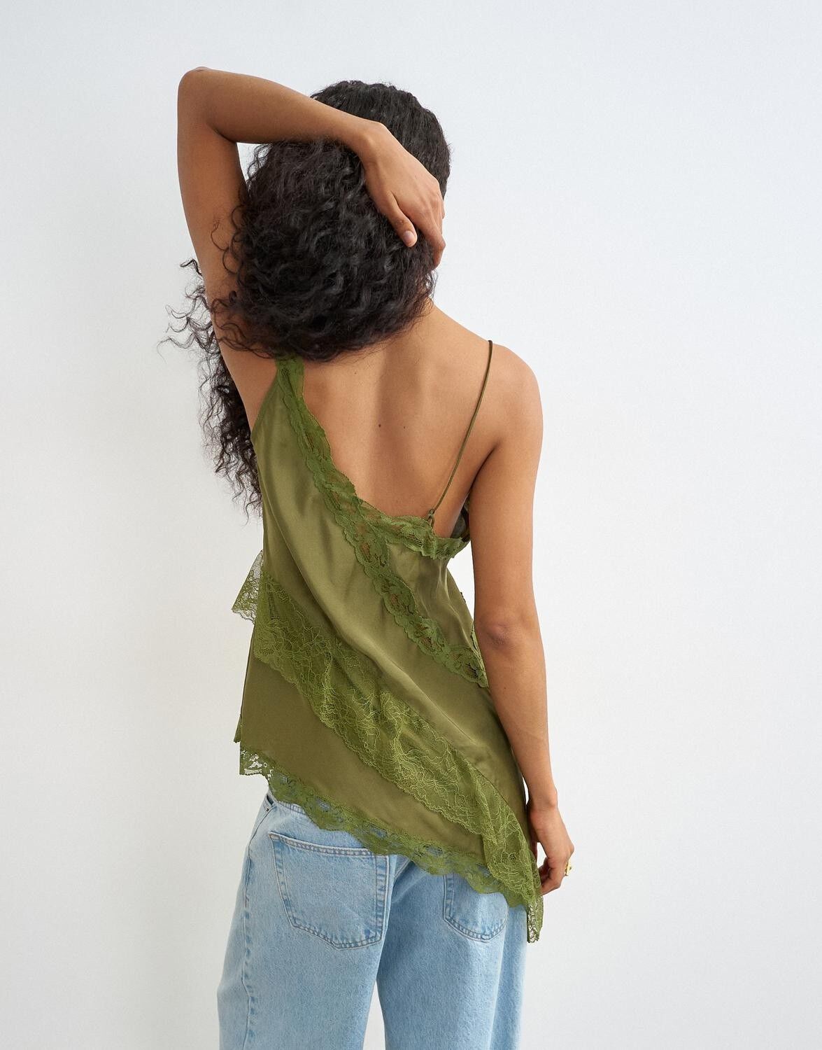 Tsida Lace Insert Cami Top Wvn