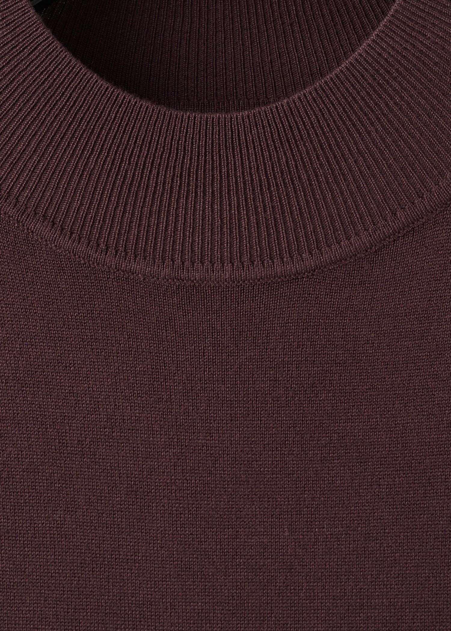 Perkins-neck knitted dress