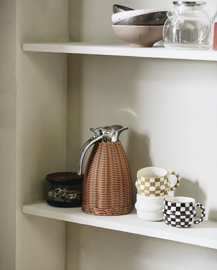 YSIA cup, check - black/ivory