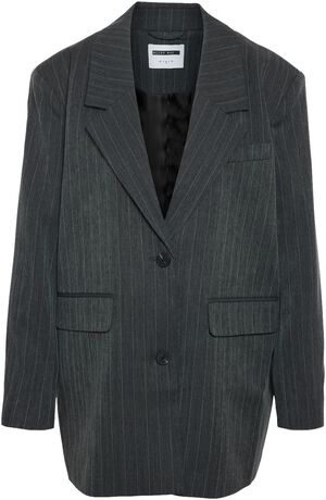 NMCELIA L/S OVERSIZE PINSTRIPE BLAZ