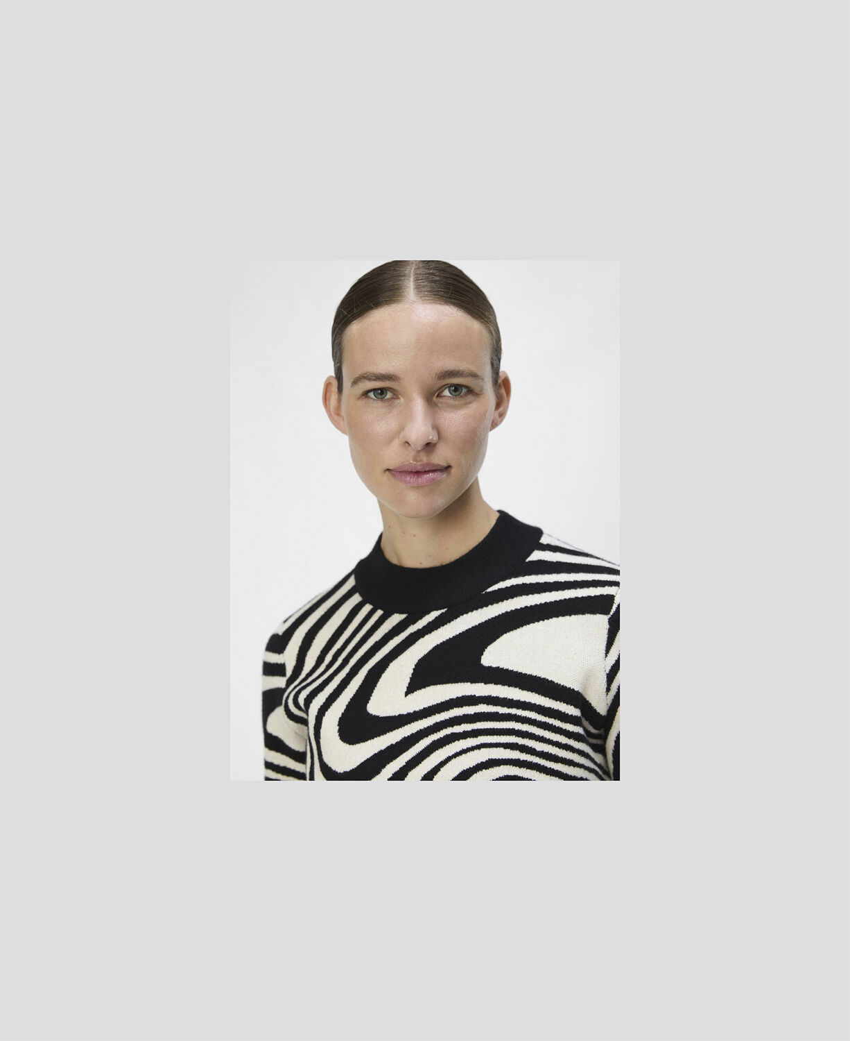 OBJRAY L/S KNIT PULLOVER AOP NOOS