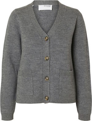 SLFANA LS 100% WOOL KNIT CARDIGAN NOOS