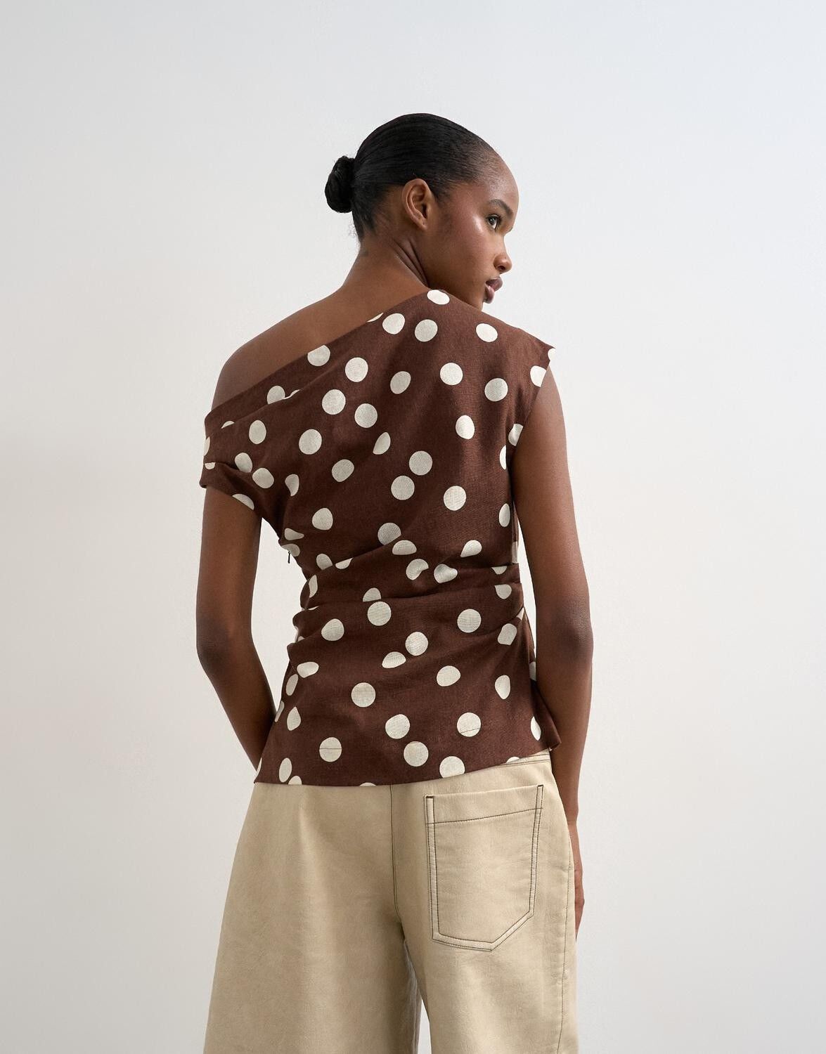 TSCASA CINCHED WAIST TOP WVN