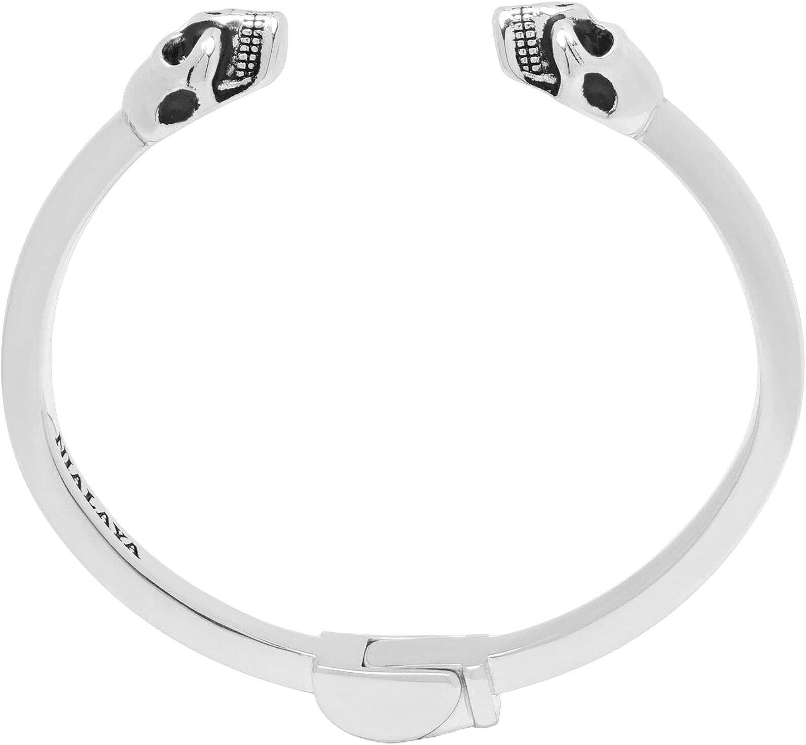 Men's Silver Skull Bangle