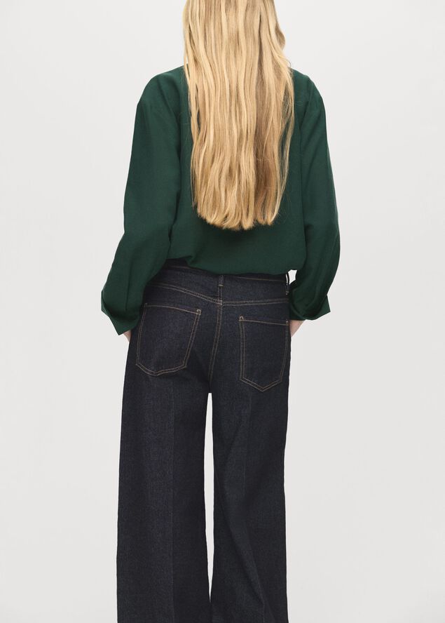 Lyocell shirt with hidden buttons