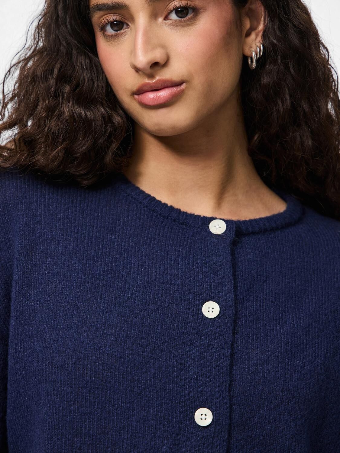 PCIDA LS O-NECK KNIT CARDIGAN NOOS