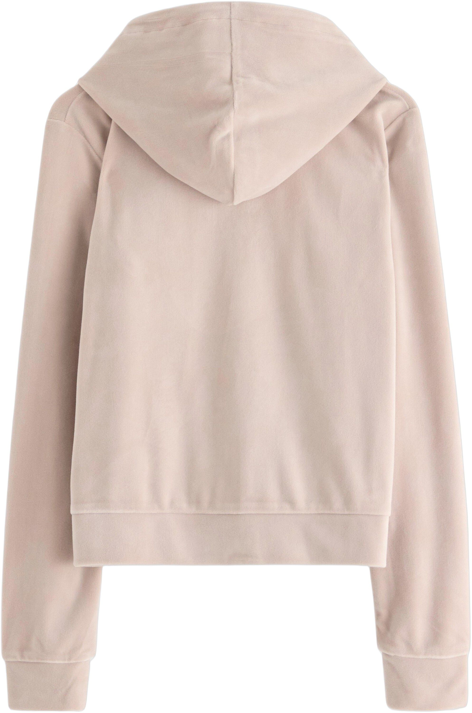 Velour hoodie with kangaroo pockets