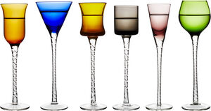 Snapseglas London 18 cm 6 stk. Assorterede