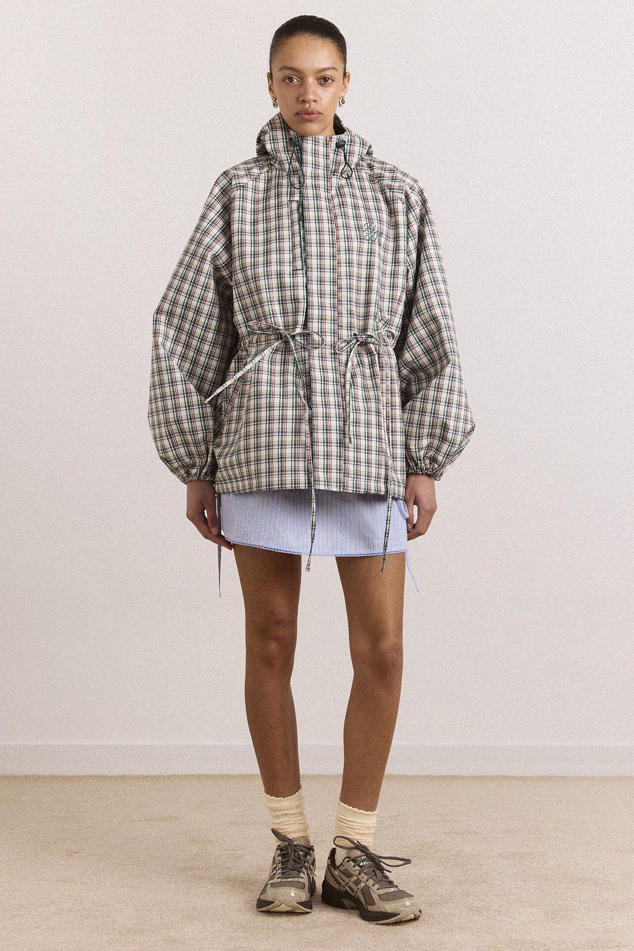 LIU RAINCOAT - ELDERBERRY CHECK