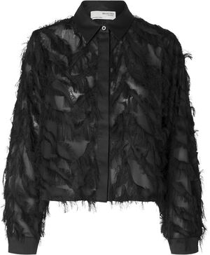 SLFMYLINE LS FLUFFY CROPPED SHIRT B