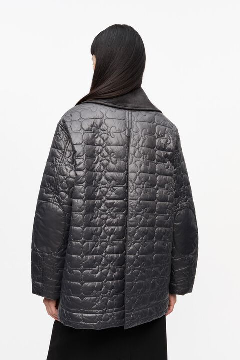 Shiny Quilt Midi Jacket