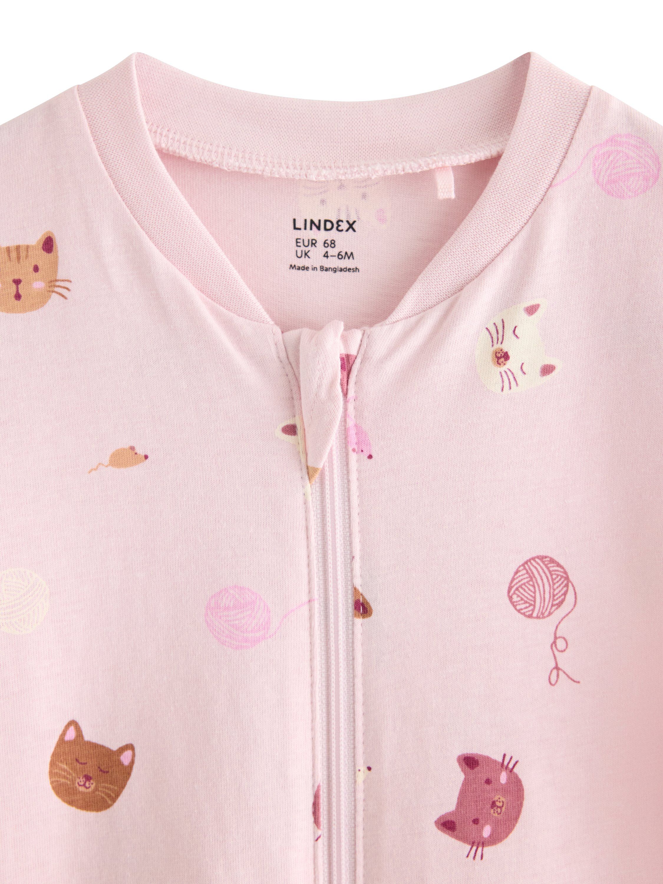 Kortermet pyjamasdress med glidel&aring;s