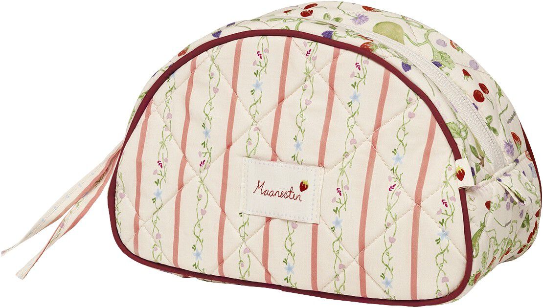 Makeup Bag Medium Summer Stripes Peach