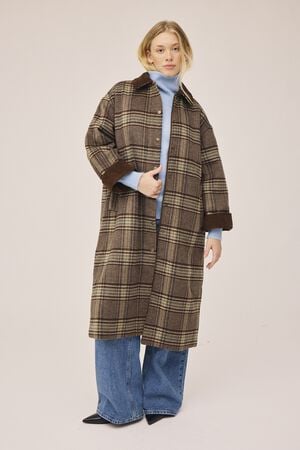Emmy Wool 1 Coat with corduroy detail - GRS