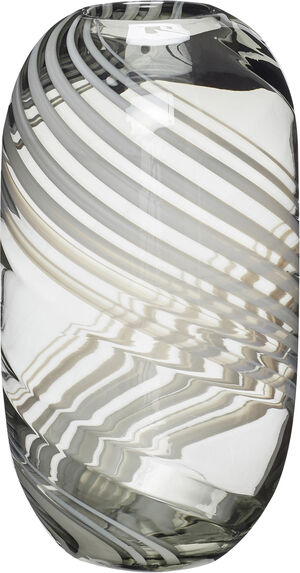 Swirl Vase Clear/White
