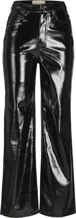 JXKENYA HW STRAIGHT FAUX LEAT PANTS