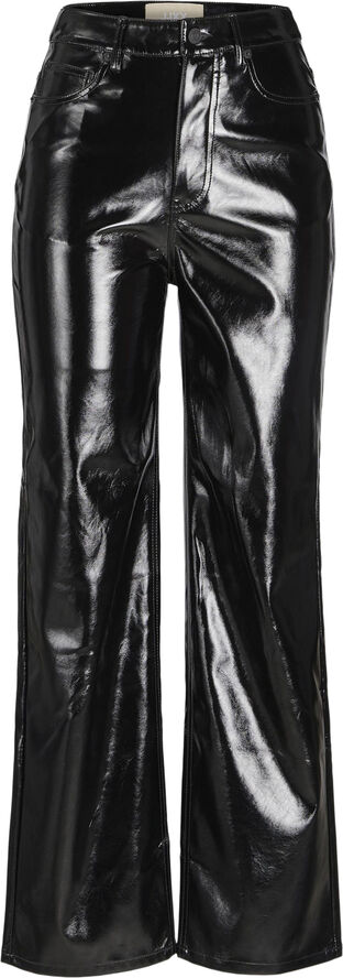 JXKENYA HW STRAIGHT FAUX LEAT PANTS