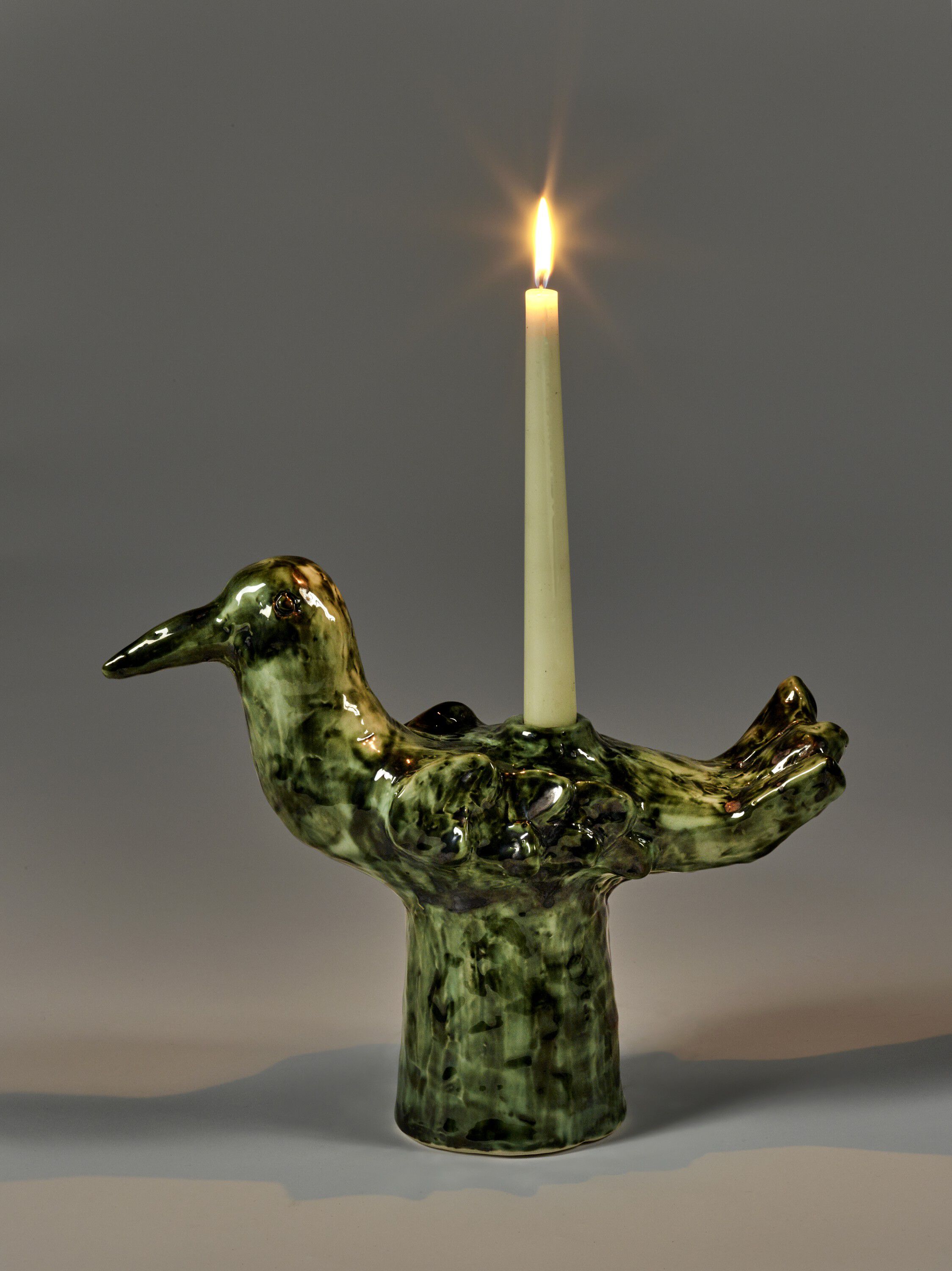 CANDLE HOLDER GREEN COSAS LINDAS