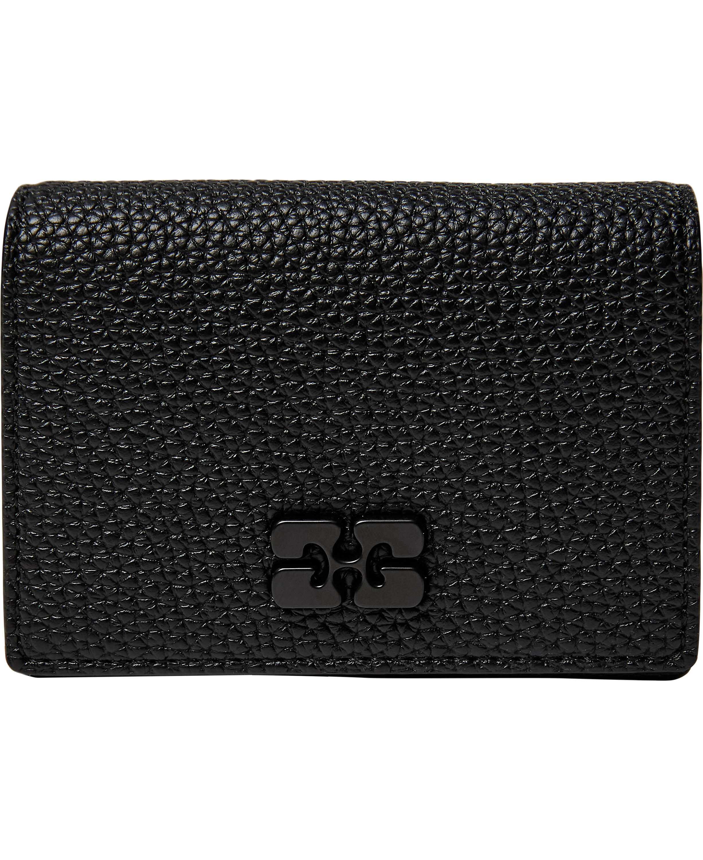 Ganni Card Holder With Flap Grained