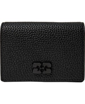 Ganni Card Holder With Flap Grained
