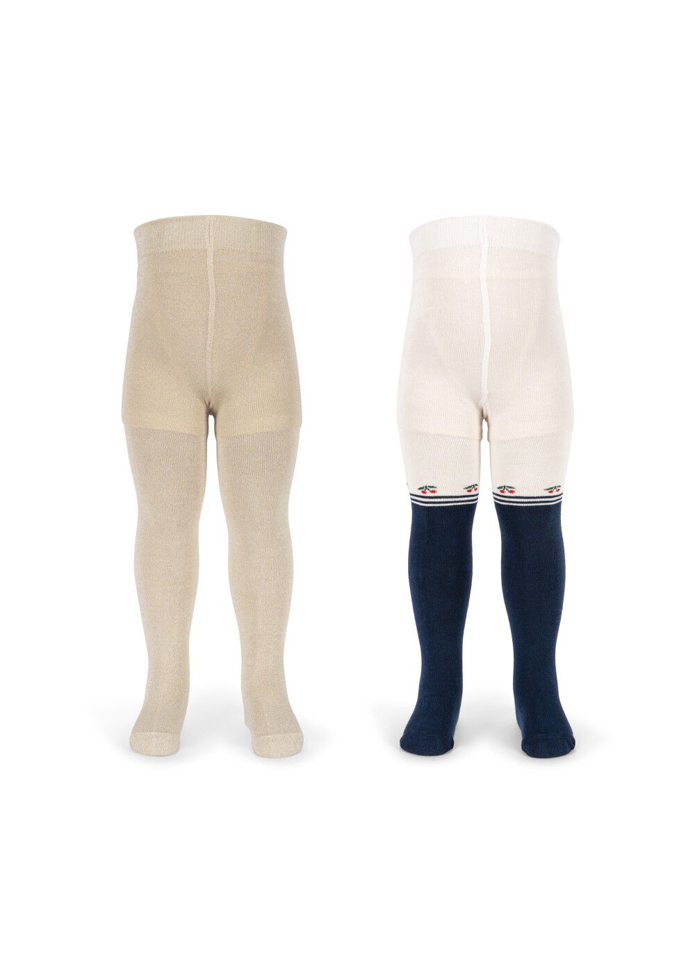 2 PACK CHERRY LUREX TIGHTS