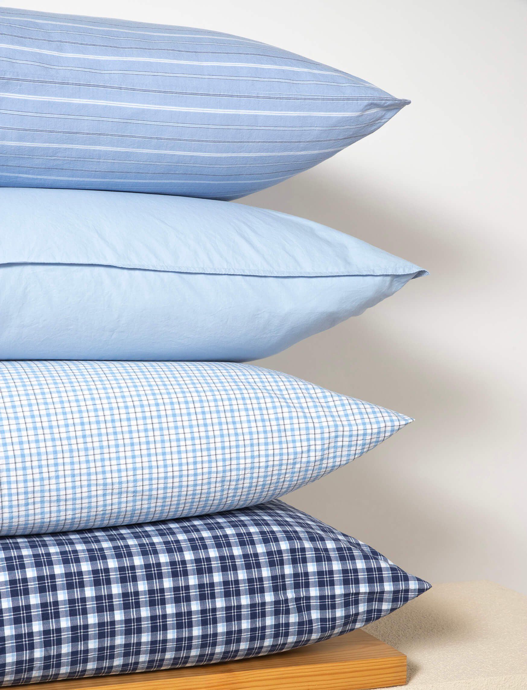 Stripe washed percale